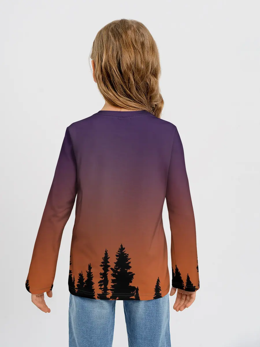 Детский лонгслив / Gradient Forest Siren Head