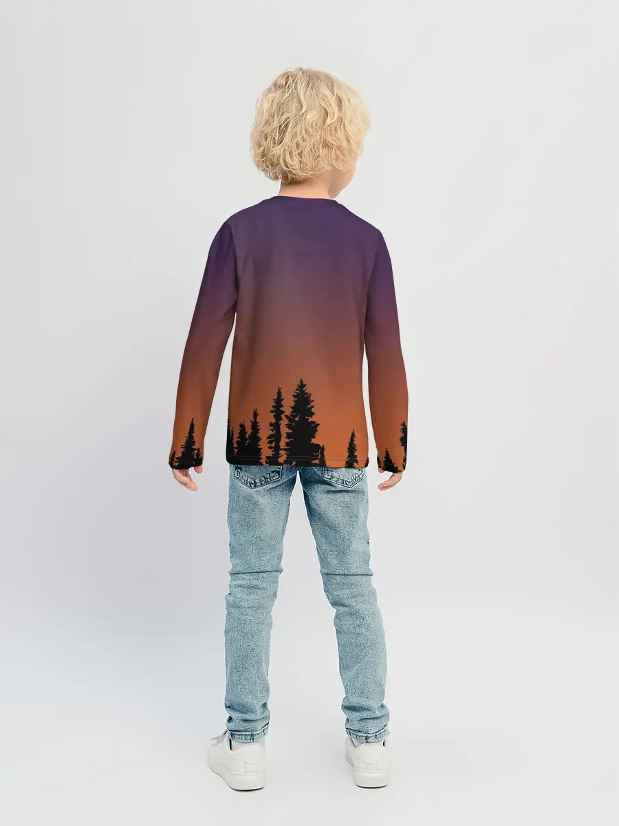 Детский лонгслив / Gradient Forest Siren Head