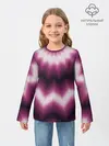 Детский лонгслив / Черно-пурпурный калейдоскоп