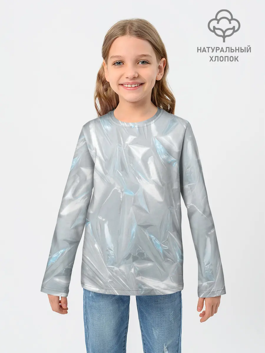 Детский лонгслив / Голографическая текстура