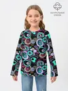 Детский лонгслив / Абстрактный узор ретро