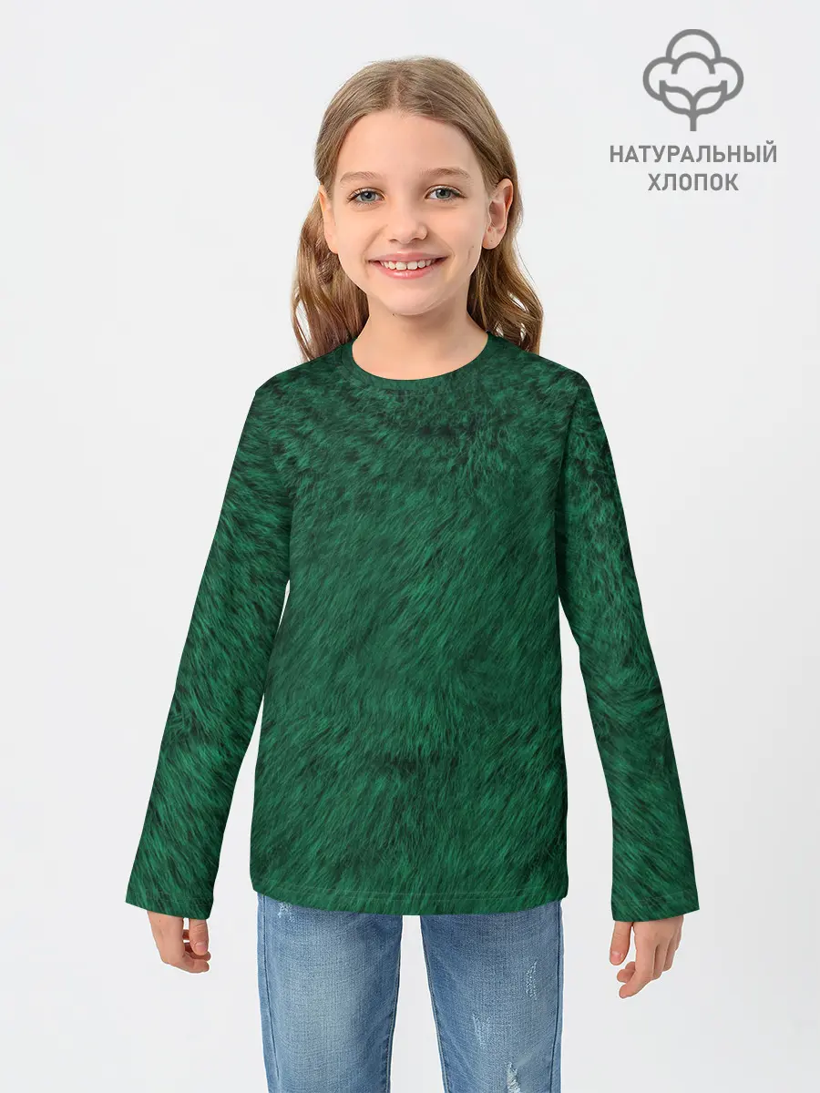 Детский лонгслив / Изумрудный мех