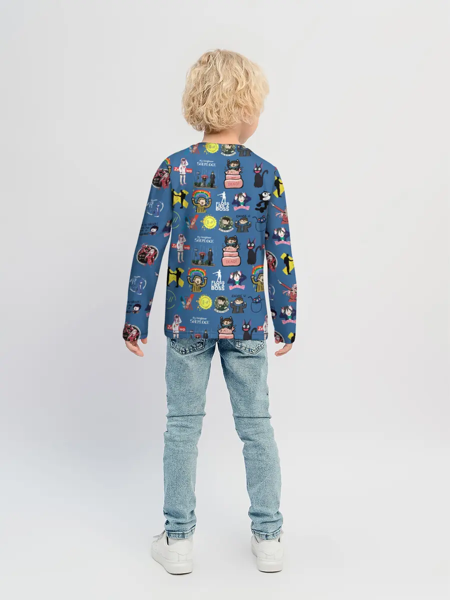 Детский лонгслив / стикербомбинг new