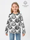 Детский лонгслив / Черно-белый абстрактный узор
