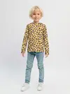 Детский лонгслив / Желтый леопардовый принт