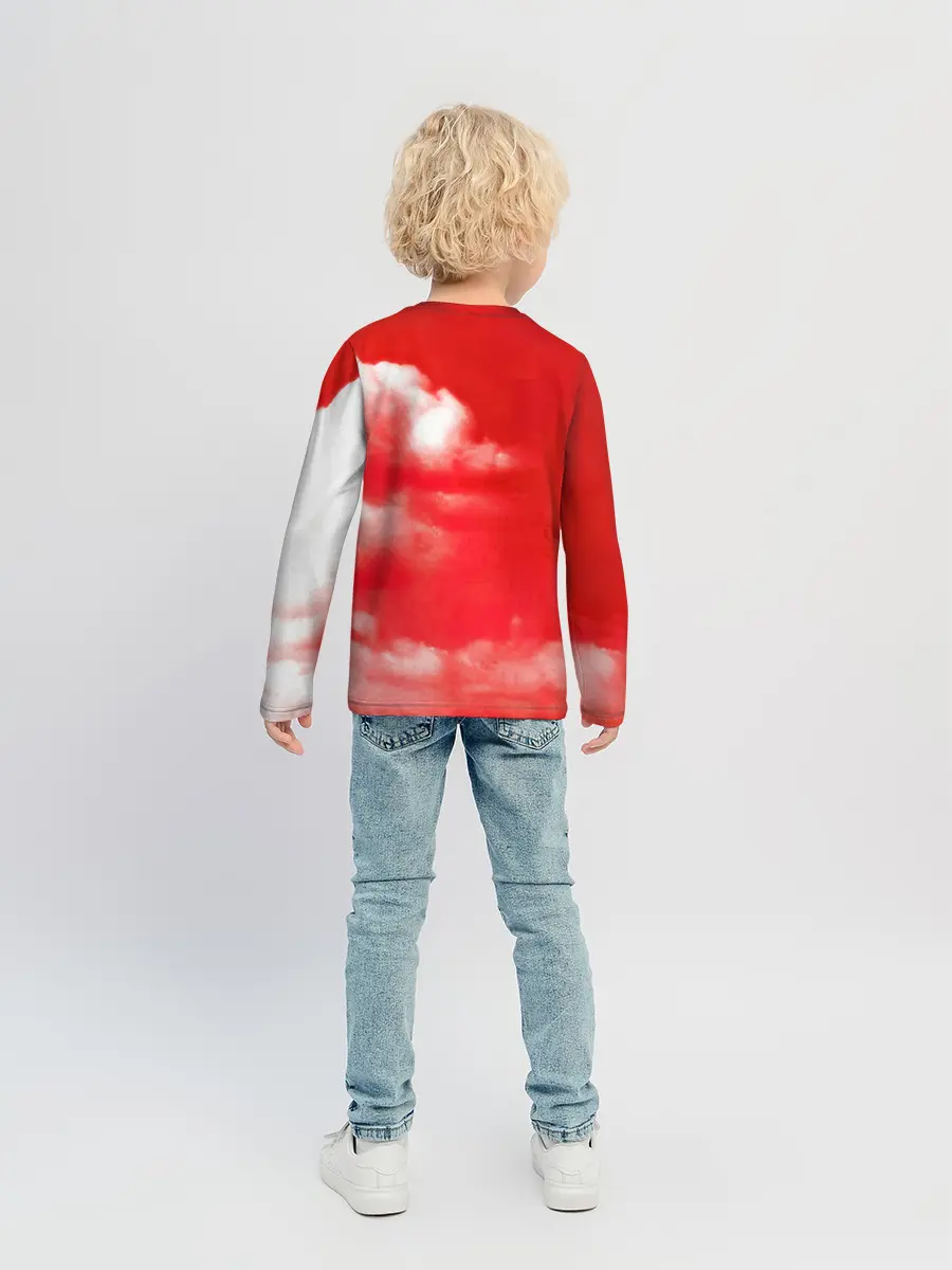 Детский лонгслив / 30 Seconds to Mars красное небо