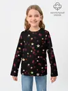 Детский лонгслив / Блестящие звезды на черном