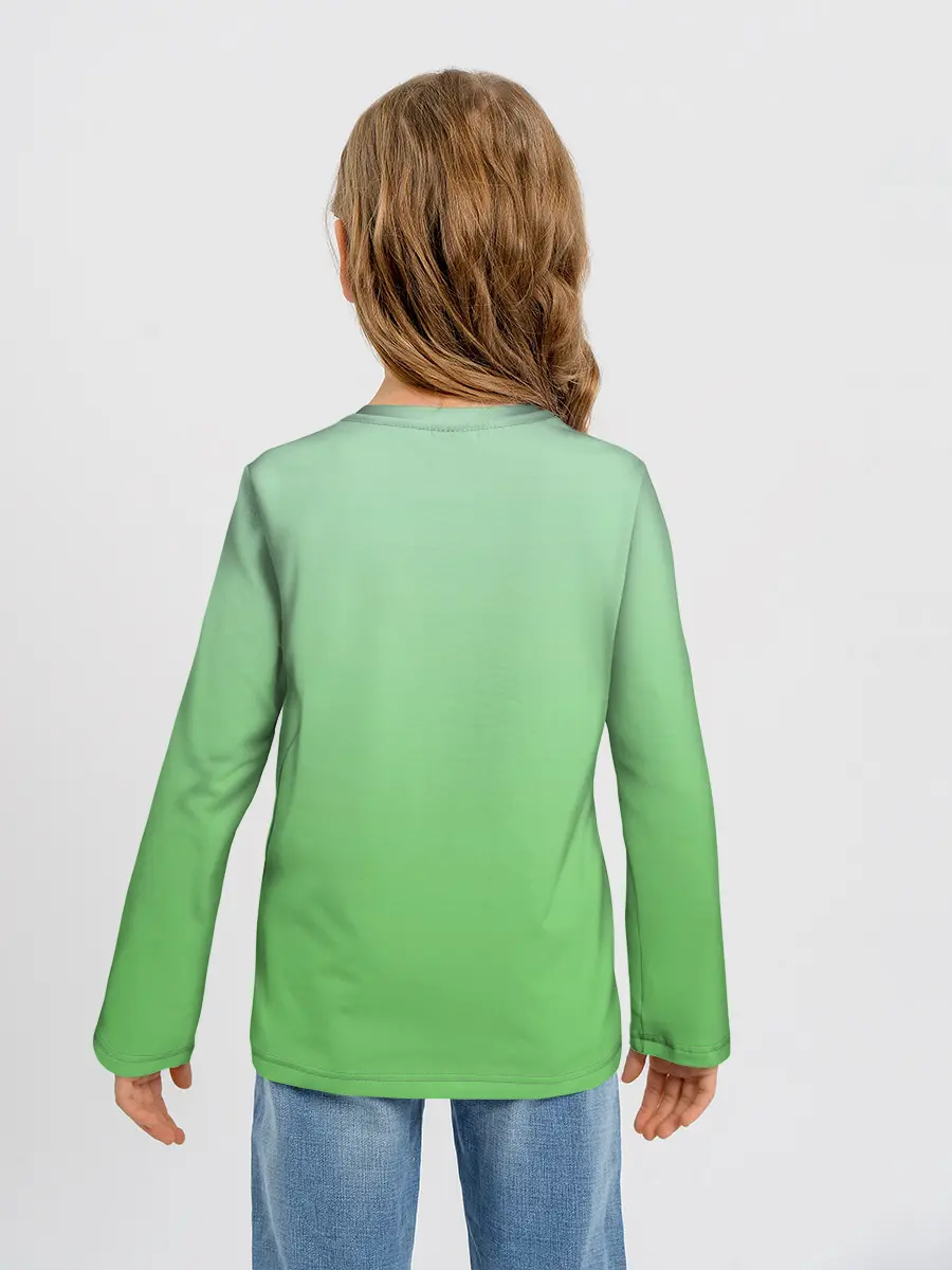 Детский лонгслив / Peacefull green