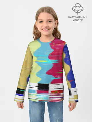Детский лонгслив / TV glitch