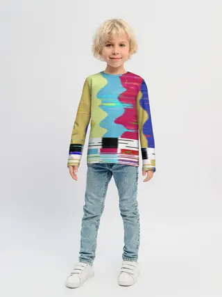 Детский лонгслив / TV glitch