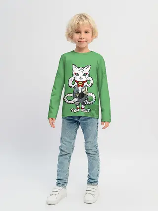 Детский лонгслив / ЯПОНСКИЙ КОТ | JAPANESE CAT