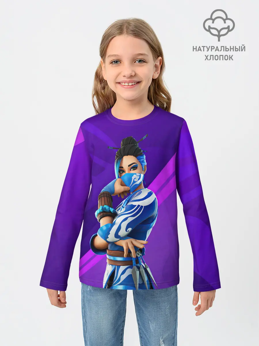 Детский лонгслив / Fortnite Blue Jade