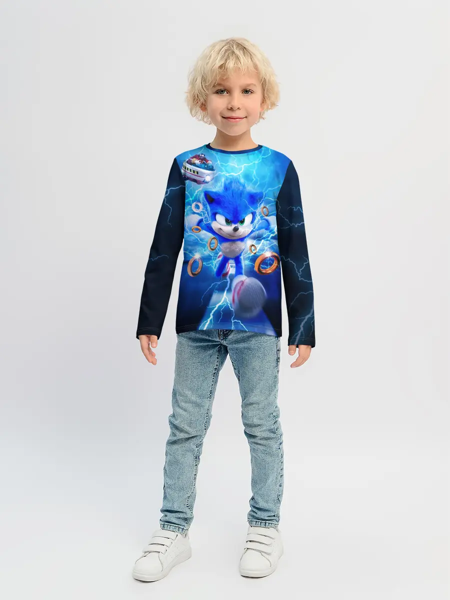 Детский лонгслив / SONIC | СИНИЙ ЁЖ