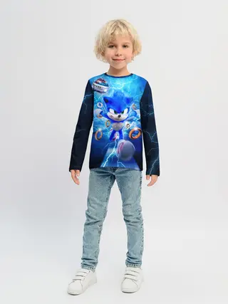 Детский лонгслив / SONIC | СИНИЙ ЁЖ