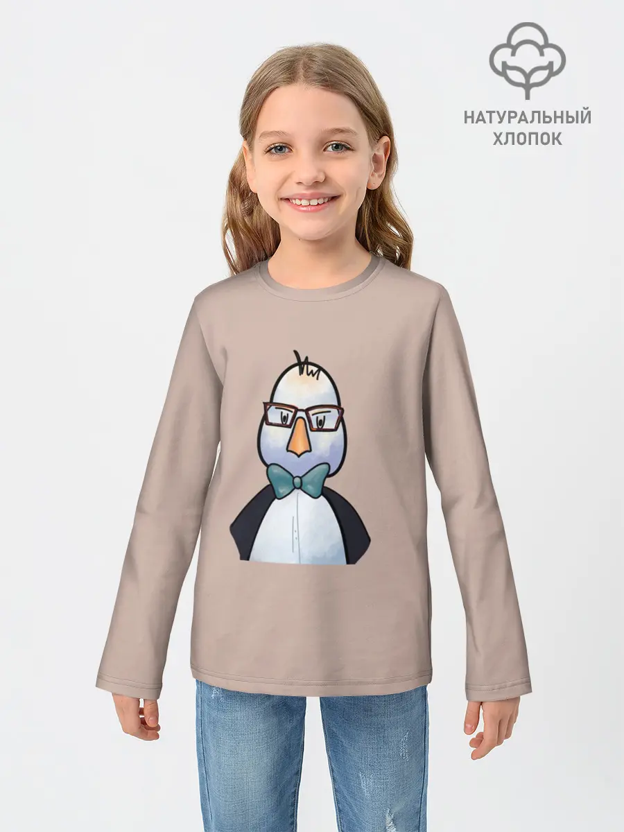 Детский лонгслив / Умная птица
