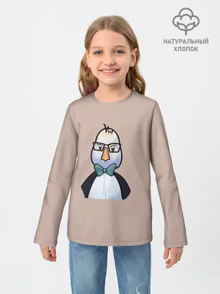 Детский лонгслив / Умная птица