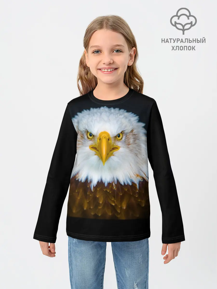 Детский лонгслив / Белоголовый орлан