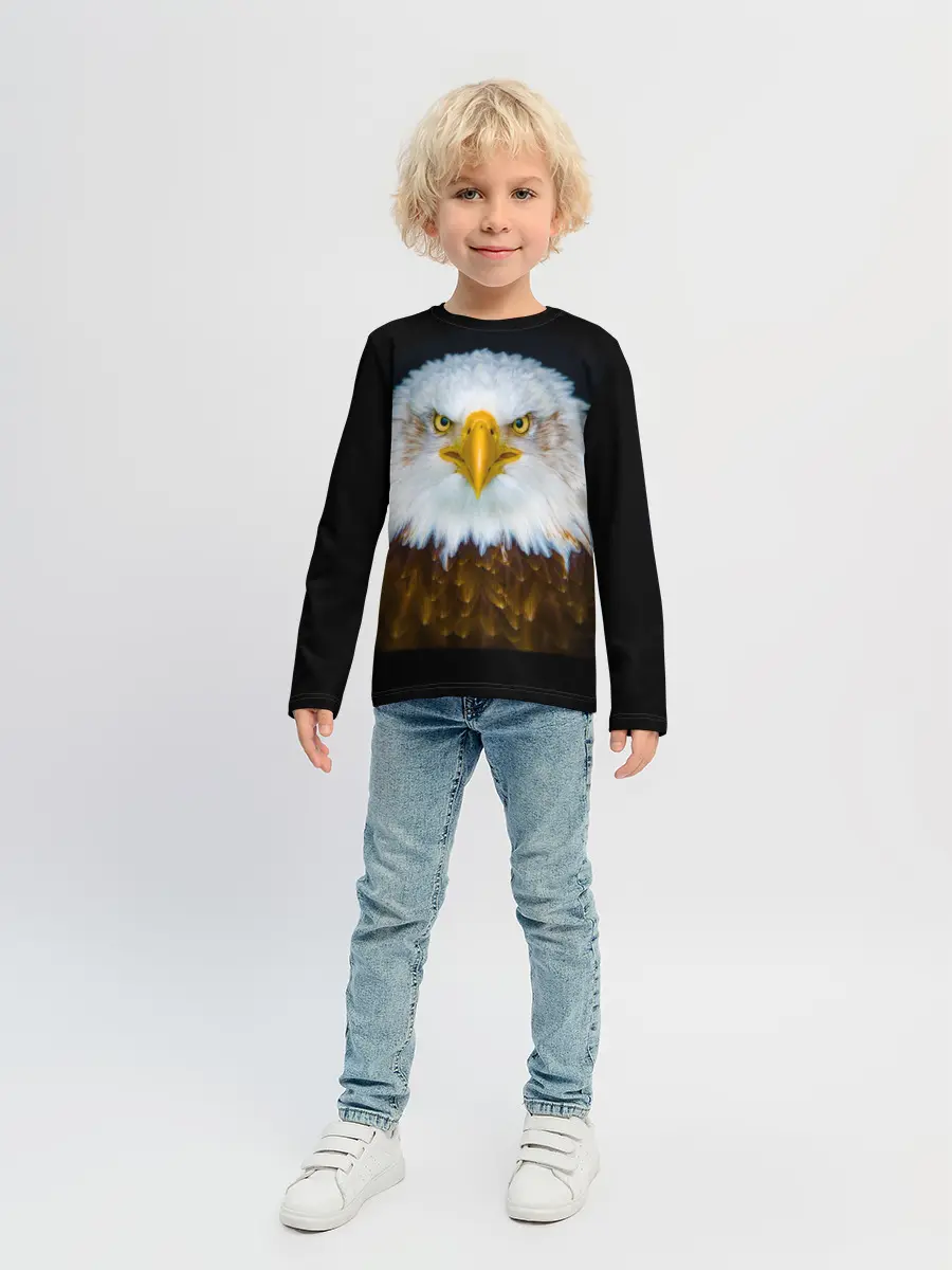 Детский лонгслив / Белоголовый орлан