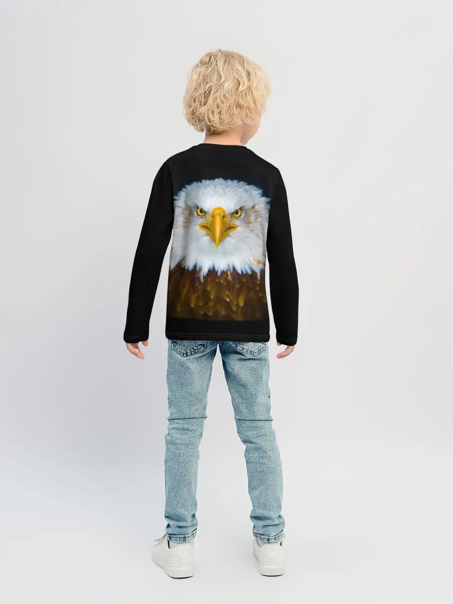 Детский лонгслив / Белоголовый орлан