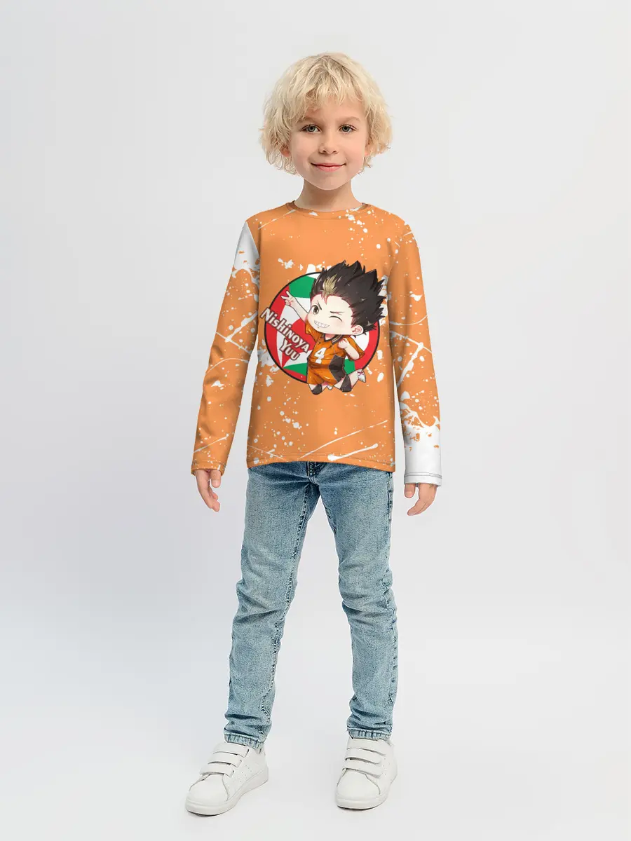 Детский лонгслив / Nishinoya Yuo | Haikyu | Волейбол