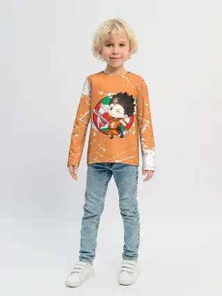 Детский лонгслив / Nishinoya Yuo | Haikyu | Волейбол