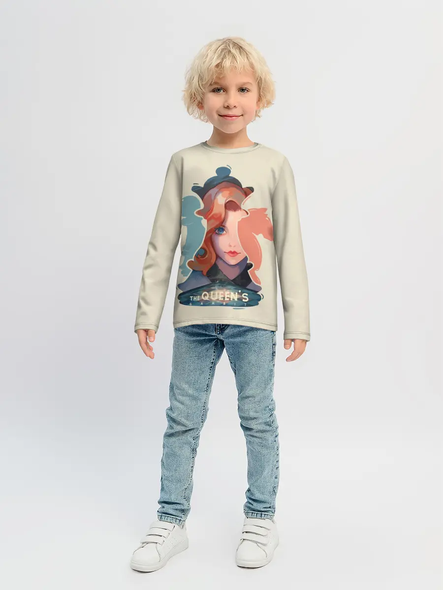 Детский лонгслив / Королева шахматной доски