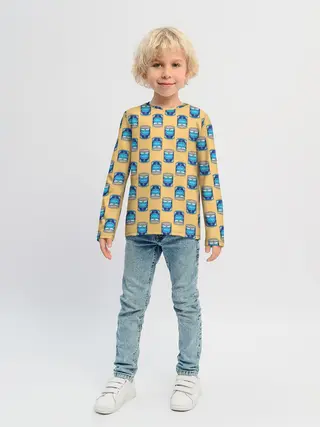 Детский лонгслив / Сгущенка паттерн