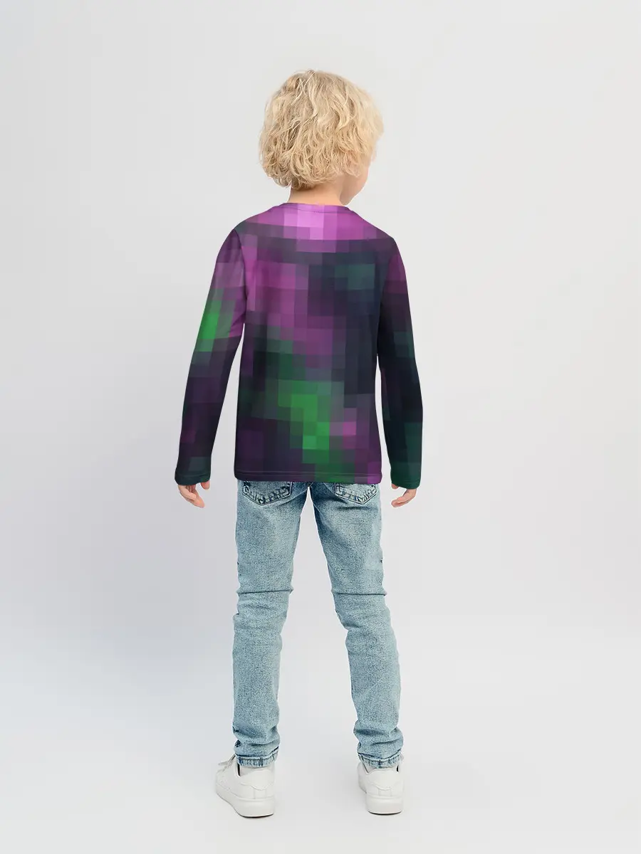 Детский лонгслив / Разноцветный геометрический уз