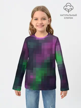 Детский лонгслив / Разноцветный геометрический уз