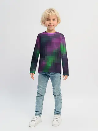 Детский лонгслив / Разноцветный геометрический уз