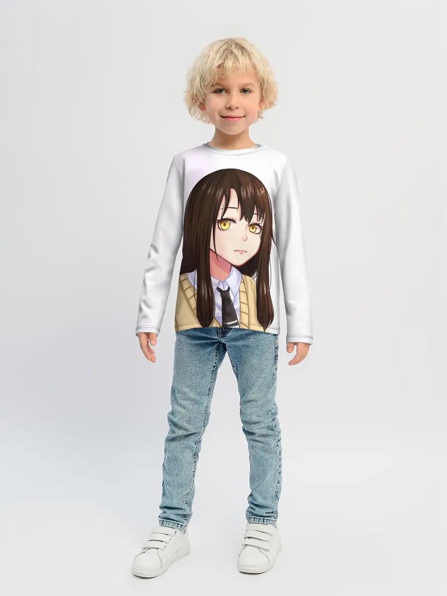 Детский лонгслив / Девочка, которая видит это Мико Ёцуя