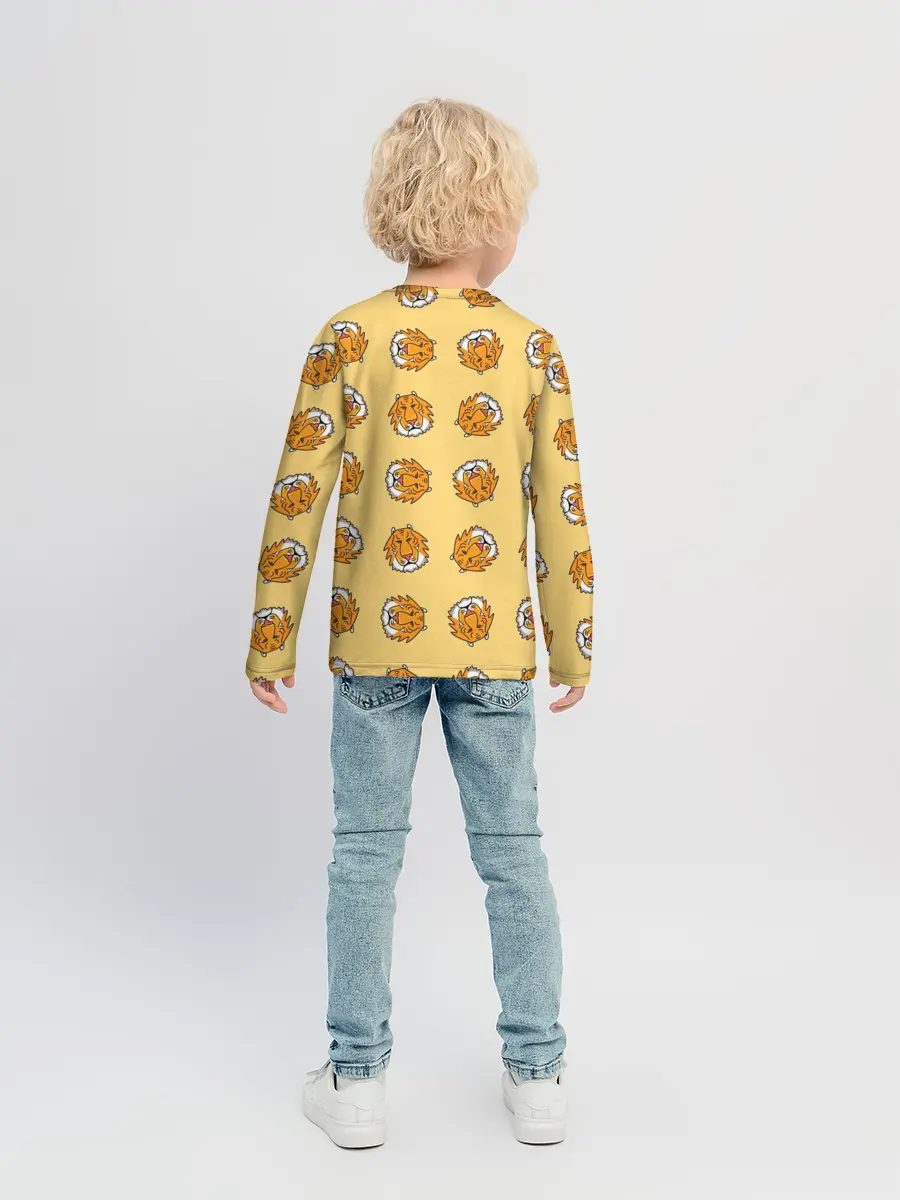 Детский лонгслив / Тигры паттерн