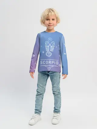 Детский лонгслив / Знак Скорпион
