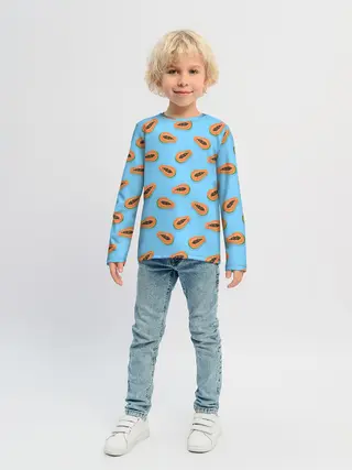 Детский лонгслив / Папайа паттерн