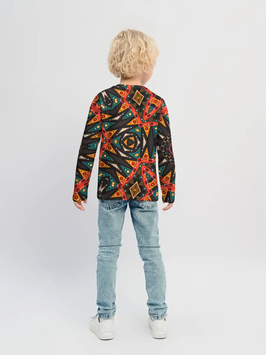 Детский лонгслив / Абстрактный арабский узор