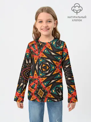 Детский лонгслив / Абстрактный арабский узор