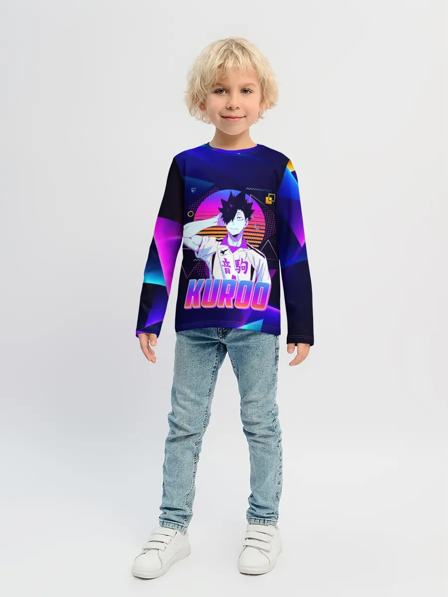 Детский лонгслив / КУРОО ТЕЦУРО / TETSURO / NEON
