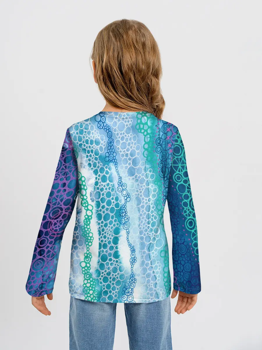 Детский лонгслив / Водопад красочной пены