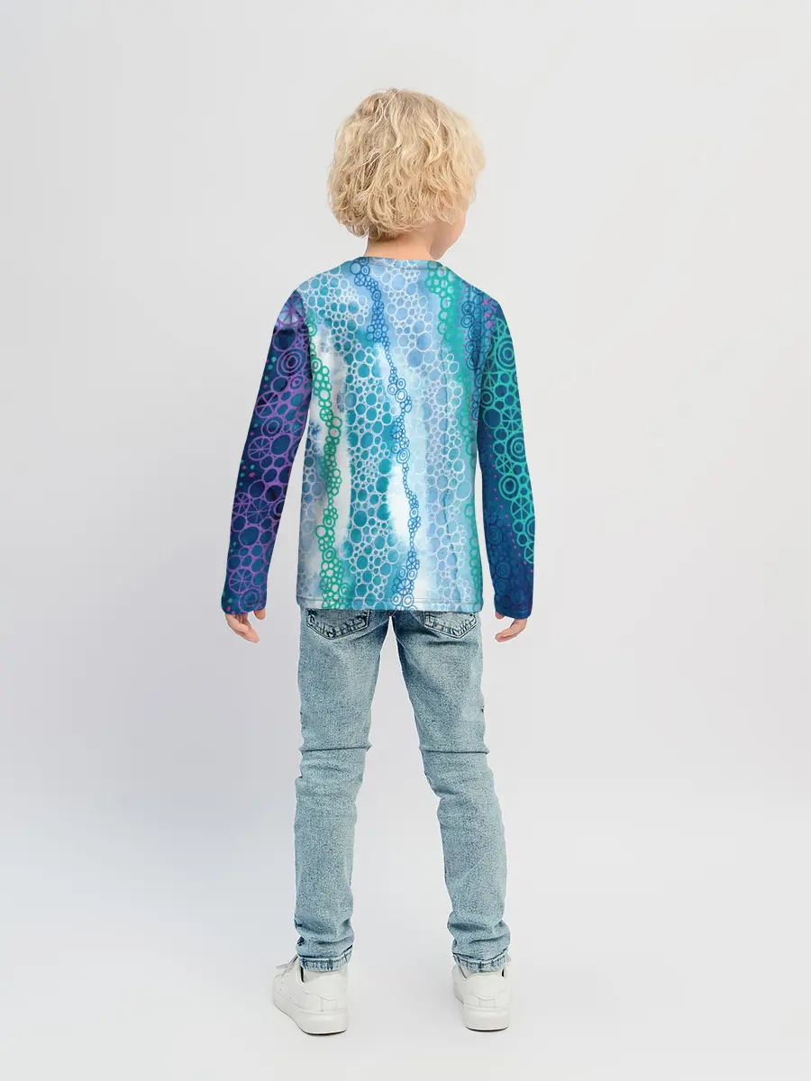 Детский лонгслив / Водопад красочной пены