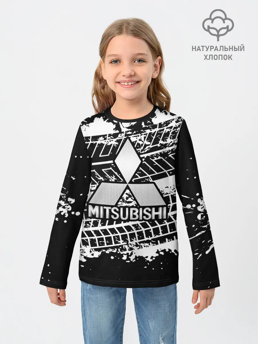 Детский лонгслив / MITSUBISHI СЛЕДЫ ШИН