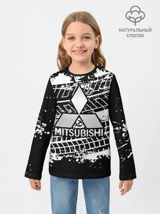 Детский лонгслив / MITSUBISHI СЛЕДЫ ШИН