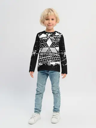Детский лонгслив / MITSUBISHI СЛЕДЫ ШИН