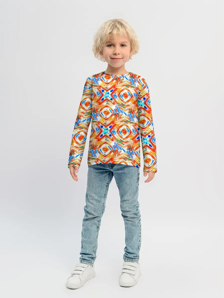 Детский лонгслив / Летний абстрактный узор