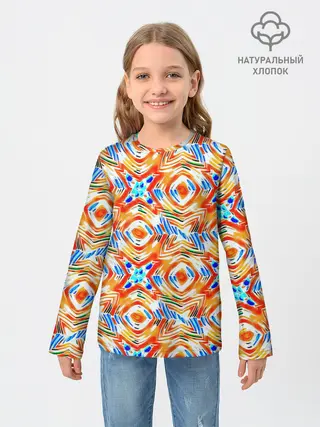 Детский лонгслив / Летний абстрактный узор