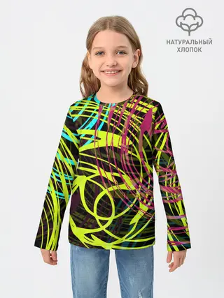 Детский лонгслив / Разноцветные спирали