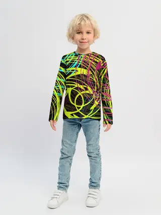 Детский лонгслив / Разноцветные спирали