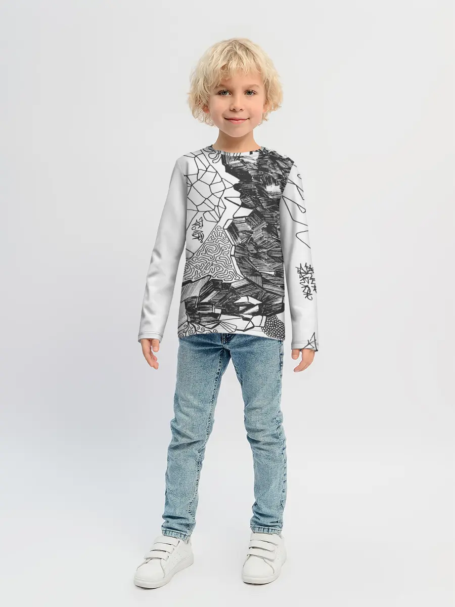 Детский лонгслив / Структурная мозайка