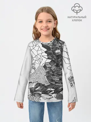 Детский лонгслив / Структурная мозайка