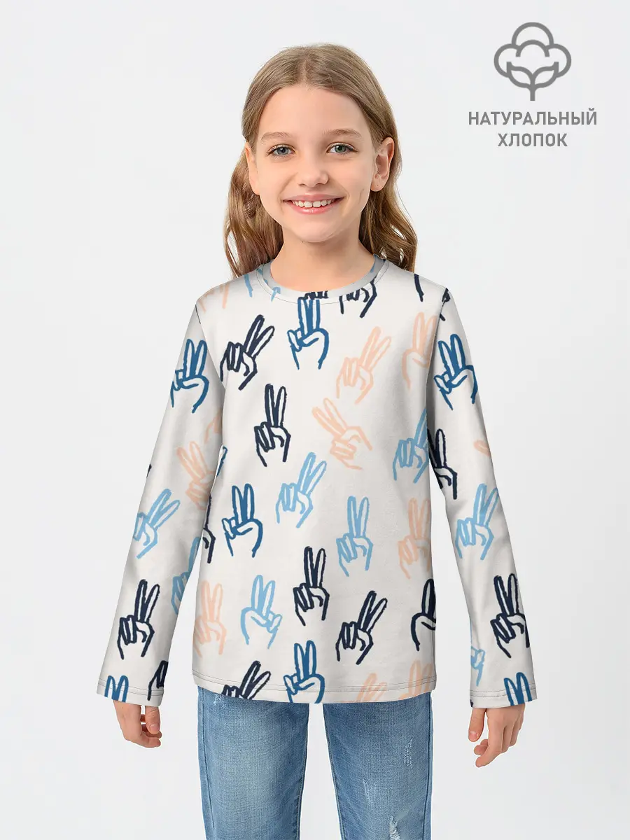 Детский лонгслив / Знаки победы