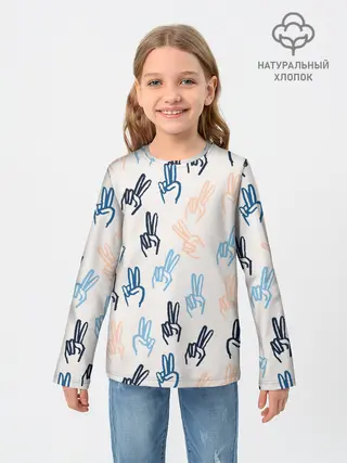 Детский лонгслив / Знаки победы